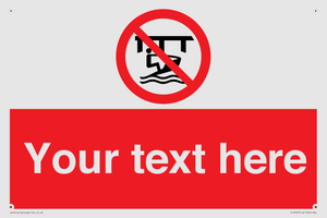 Custom Do not use watercraft in the vicinity of piers